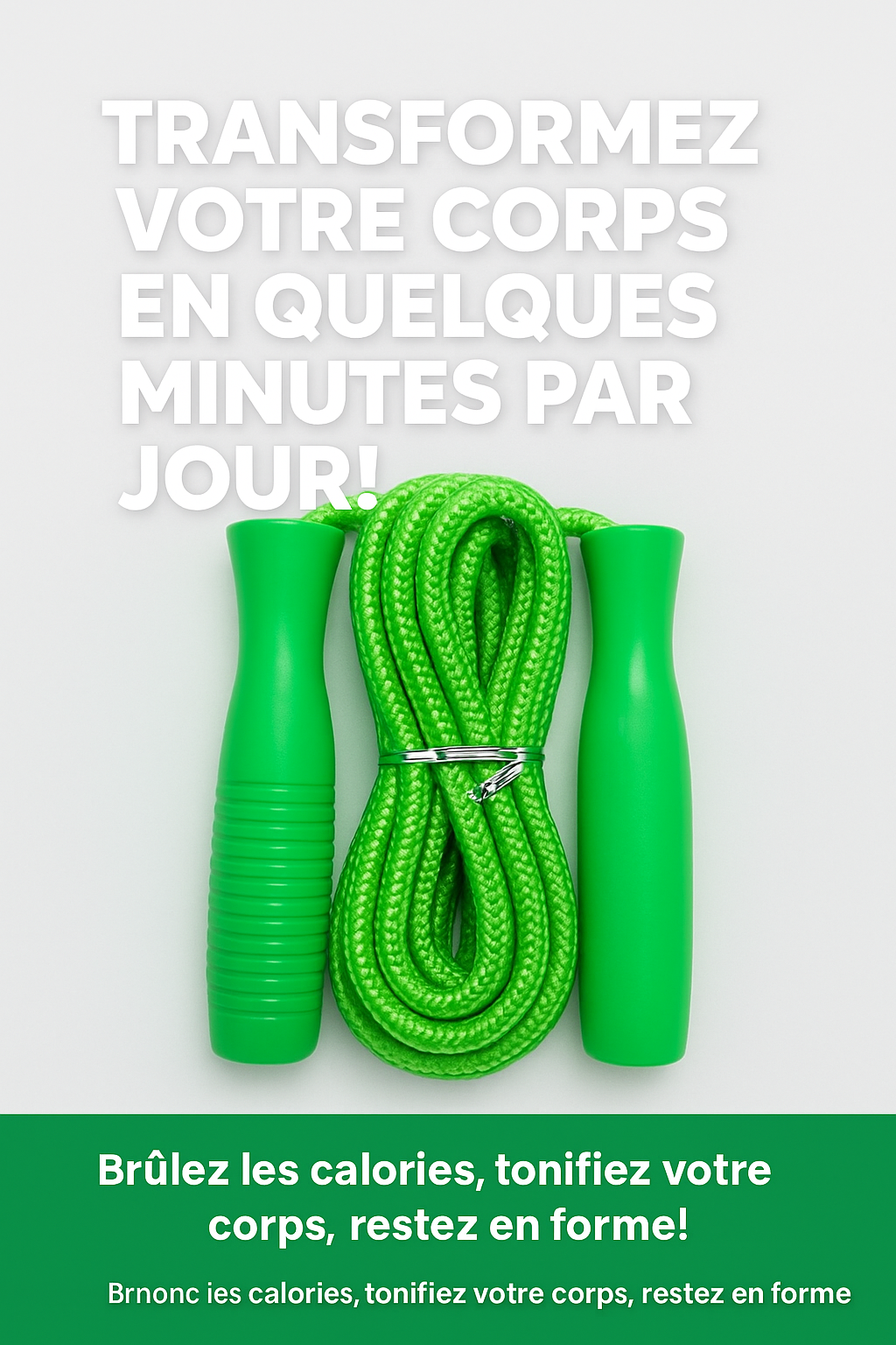 Corde à Sauter Fitness – Brûlez les calories partout et à tout moment et Parfaite pour le sport à la maison