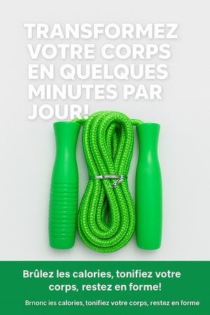 Corde à Sauter Fitness – Brûlez les calories partout et à tout moment et Parfaite pour le sport à la maison